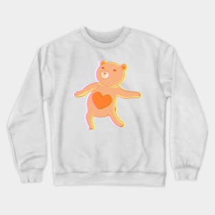 Orange dancing bear Crewneck Sweatshirt